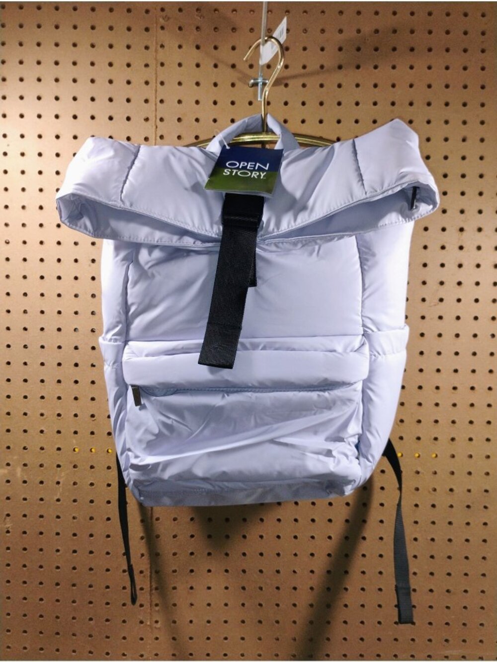 Open Story lavender Roll-Top Backpack With Padded Straps